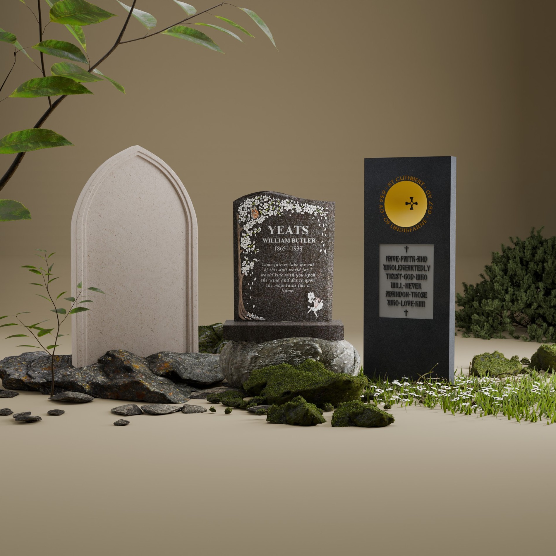 Free Design Personalized Human Memorial Stones, Black Granite Headstone Gifts For Someone Who Lost A Loved One Pet Cat Dog